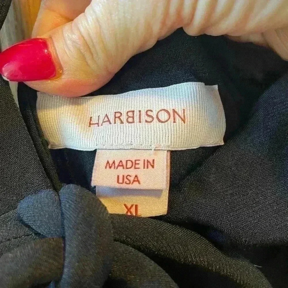 NEW Harbison Moonbeam Cutout Black Jersey Maxi Dress XL. - Picture 9 of 14